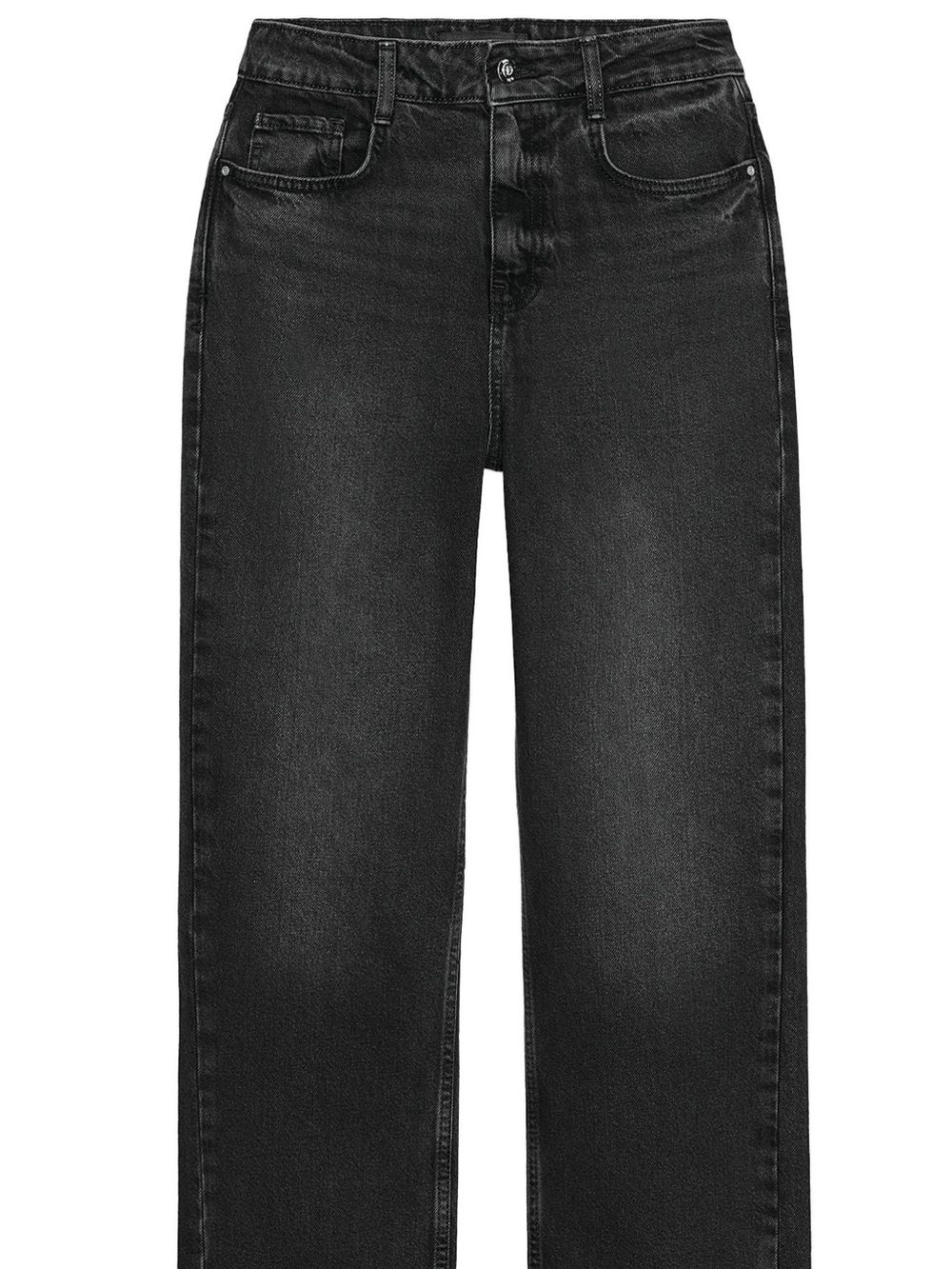 Zara Black High Waisted Straight Leg Women Jeans